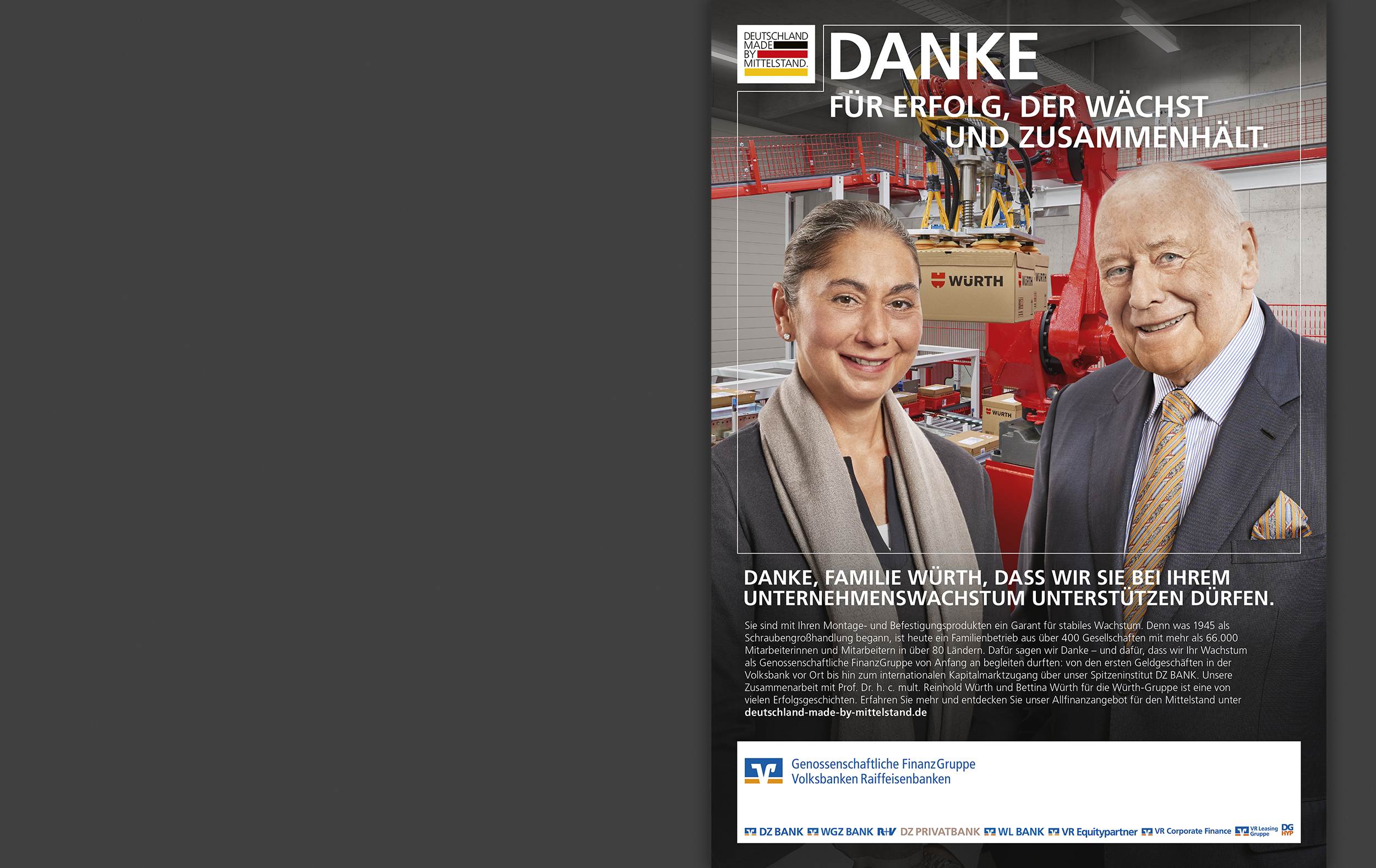 DZ Bank Kampagne Bettina Würth u. Reinhold Würth