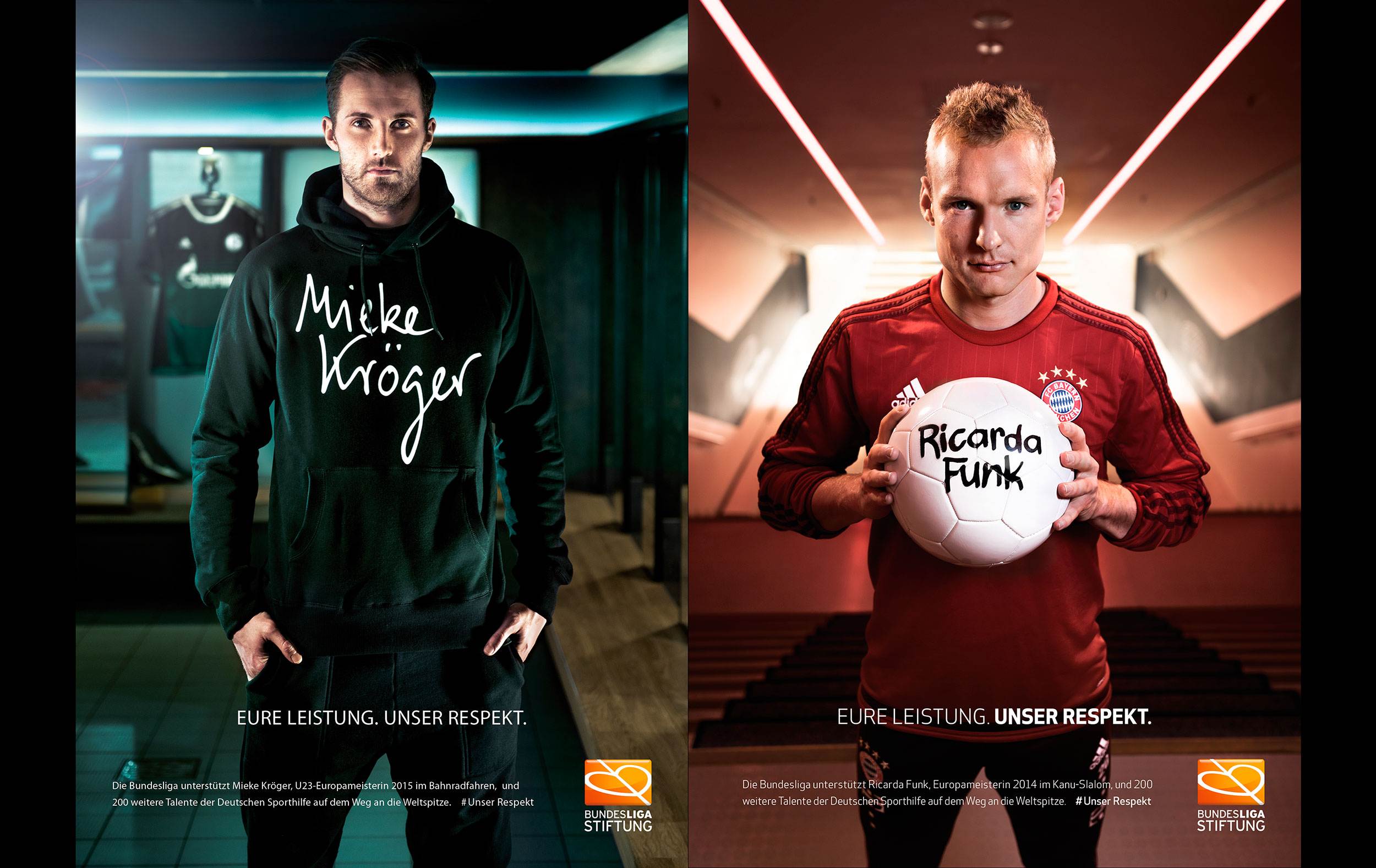 Kampagne für die Bundesligastiftung Ralf Fährmann & Sebastian Rode