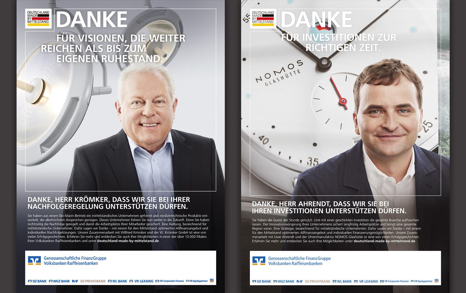 DZ Bank Kampagne W. Krömker | U. Ahrendt